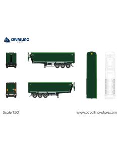 Schrott-Kippauflieger grün