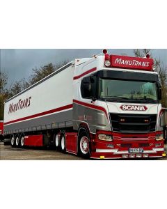 Scania R HL CR20H 6x2 mit Planenauflieger "Manutrans"