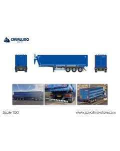 Schrott-Muldenkipper blau