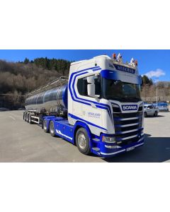 Scania S HL CS20H 6x4 mit Tankauflieger "Mydland"