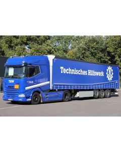 DAF XG+ 4x2 mit Planenauflieger "THW Germany"