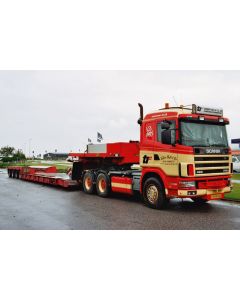 Scania 4-Serie Flachdach 6x4 mit Euro Tieflader "Torben Rafn"