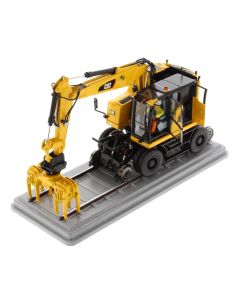 CAT M323F Railroad Wheeled Savety Yellow