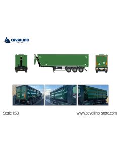 Schrott-Muldenkipper grün